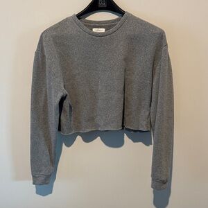 Gray Women's Cropped Sweatshirt